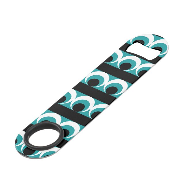 Geometric pattern speed bottle opener (Front Angled)