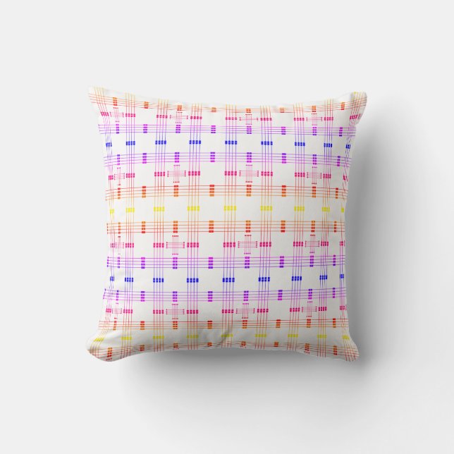Geometric Pattern | Squares | Lines | Filter | Throw Pillow (Front)