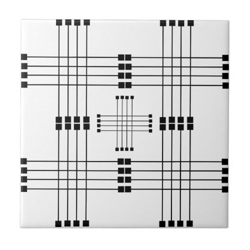 Geometric Pattern  Squares  Lines  White  Ceramic Tile