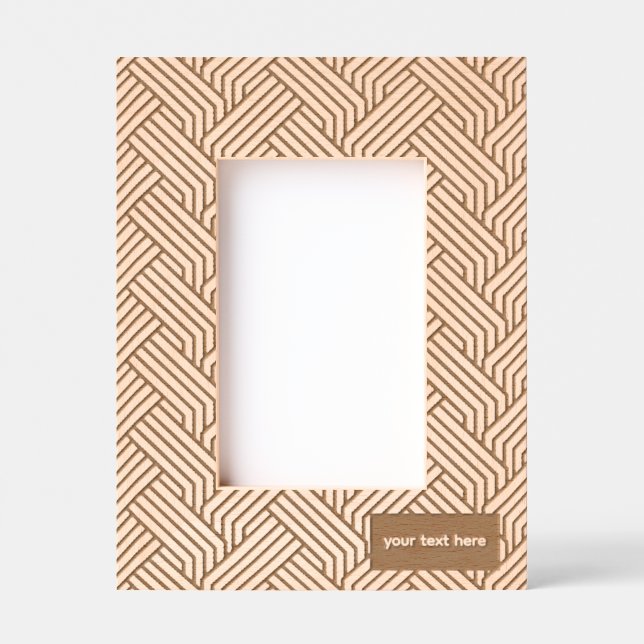 Geometric Pattern Stripes Lines Portrait Size Engraved Frames (Front)