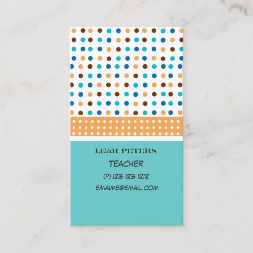 Customizable Teacher Counselor Cute and Friendly Business Card Templates