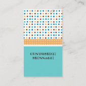 Geometric Pattern  Teacher Counselor Cute Friendly Business Card (Back)