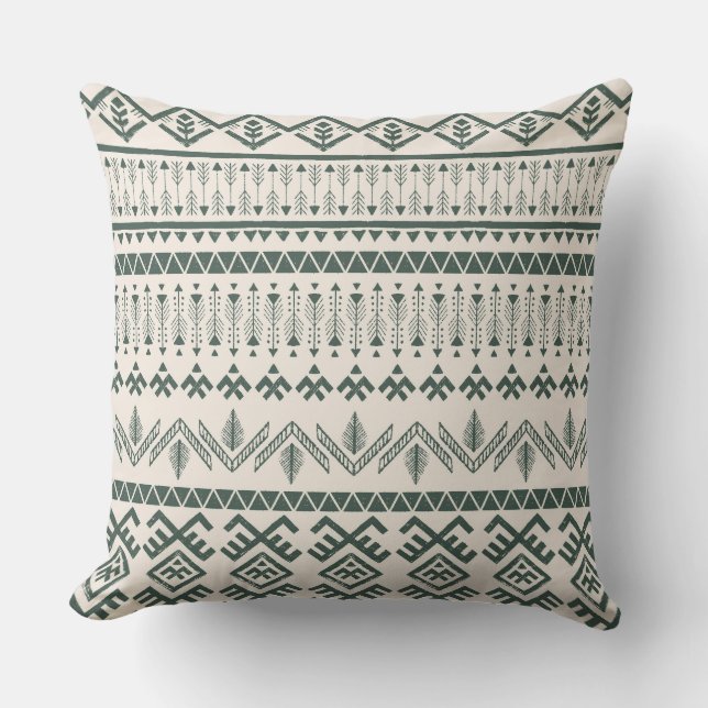 Geometric Pattern Throw Pillow (Front)