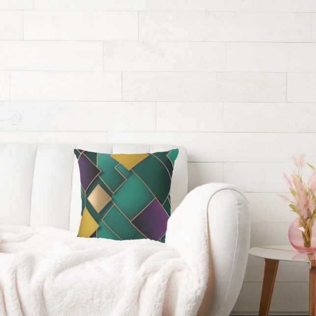 Geometric pattern throw pillow (Couch)
