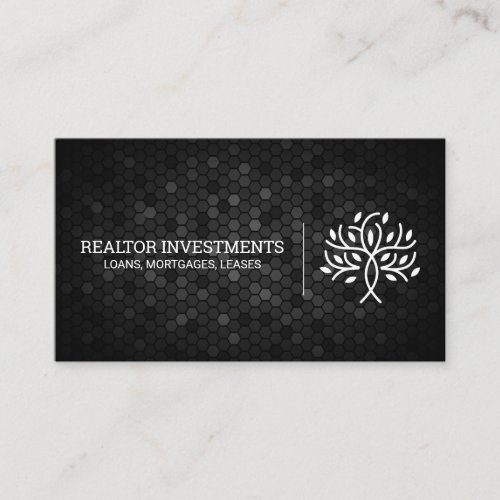 Geometric Pattern  Tree Icon Business Card