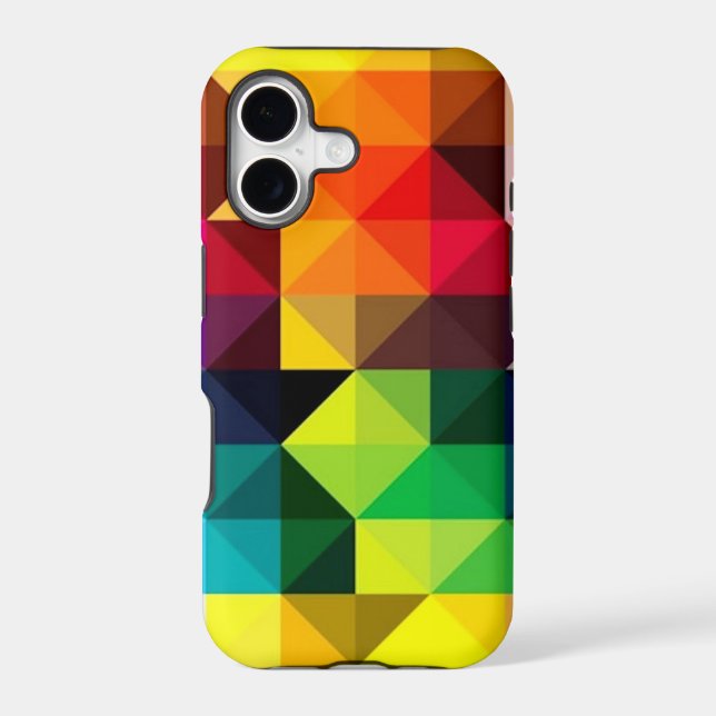 Geometric Pattern Vector Colorful iPhone Case (Back)