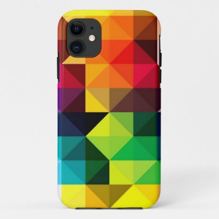 Geometric Pattern Vector Colorful Iphone Iphone 11 Case