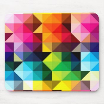 Geometric Pattern Vector Colorful Mousepad by ProfessionalDevelopm at Zazzle