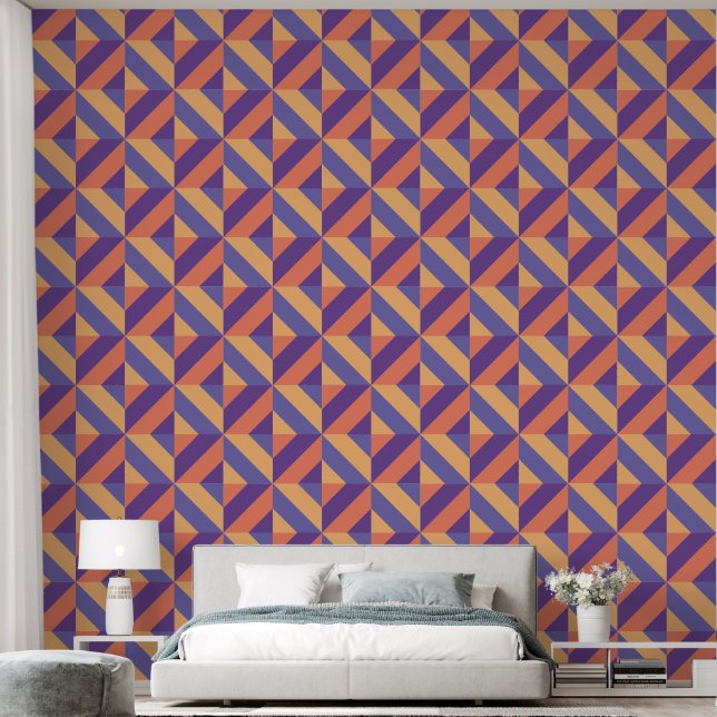 Geometric pattern wallpaper  (Bedroom)