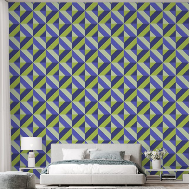 Geometric pattern wallpaper  (Bedroom)