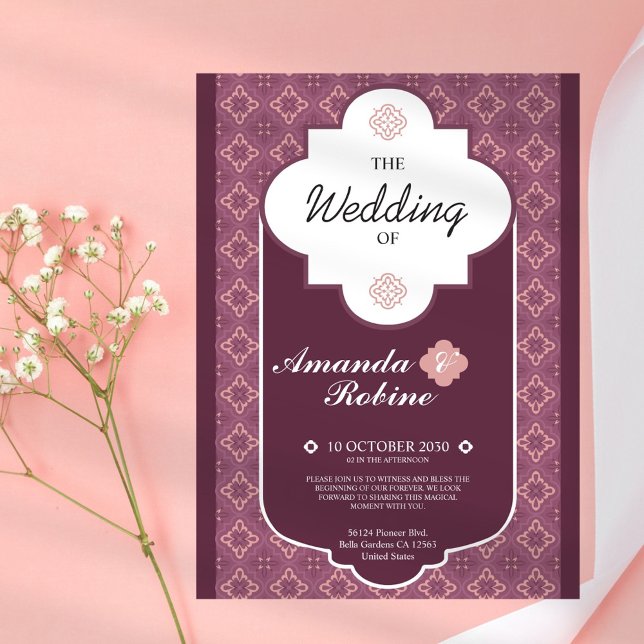 Geometric Pattern Wedding Invitation (Creator Uploaded)