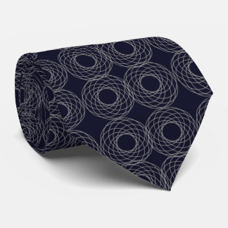 geometric pattern with circles neck tie