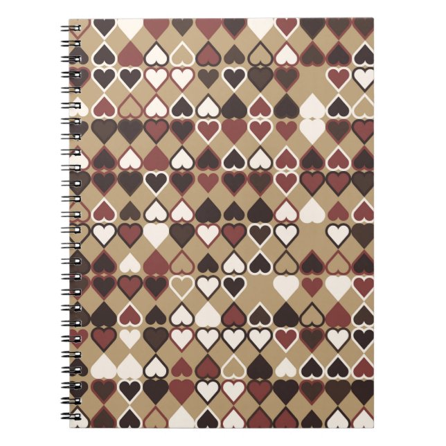 Geometric pattern with colored elements, abstract  notebook (Front)