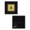 Geometric Pattern with Faux Gold Foil Monogram