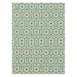 Geometric pattern with interlocking hexagons tablecloth