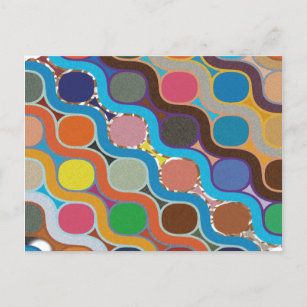 Geometric Pattern With Uniquely Arranged Colorful Holiday Postcard