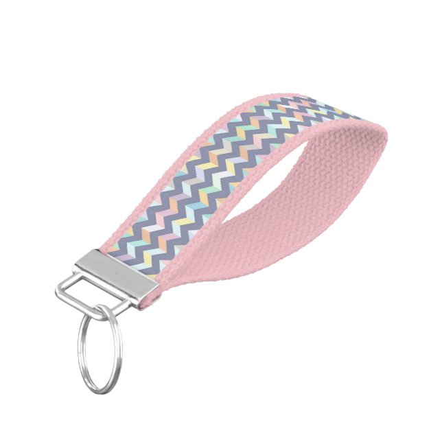 Geometric Pattern Wrist Keychain (Angled Down)