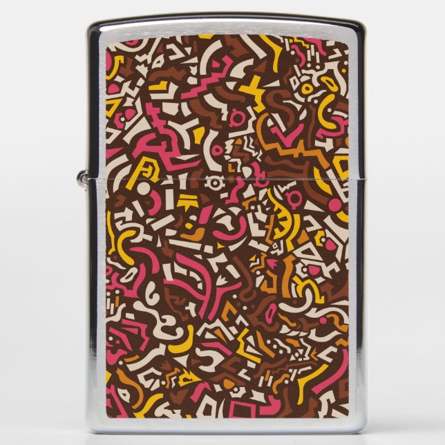 Geometric Pattern Zippo Lighter (Front)