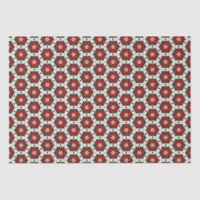 Geometric Patterned Christmas Stars 2 Tissue Paper (Front)