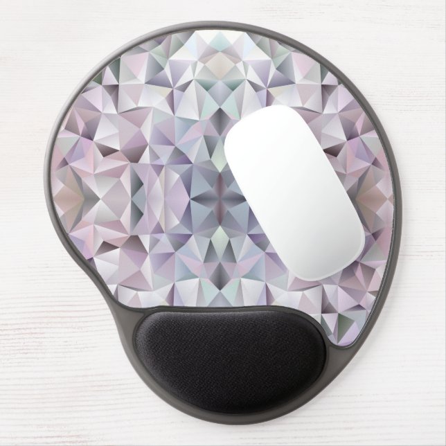 Geometric-patterned mouse pad with a wrist rest (Left Side)