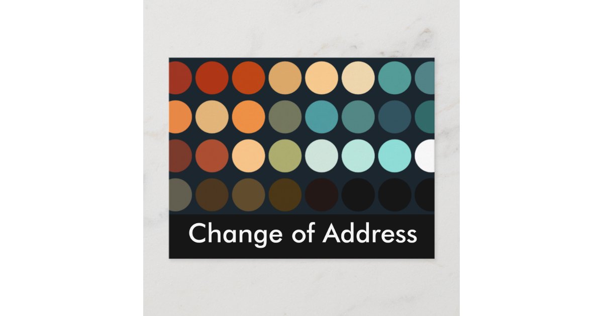 Geometric Patterns | Change of Address Postcard | Zazzle