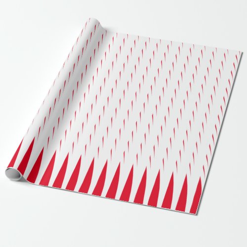 Geometric Patterns Christmas Red White Spikes Cool Wrapping Paper