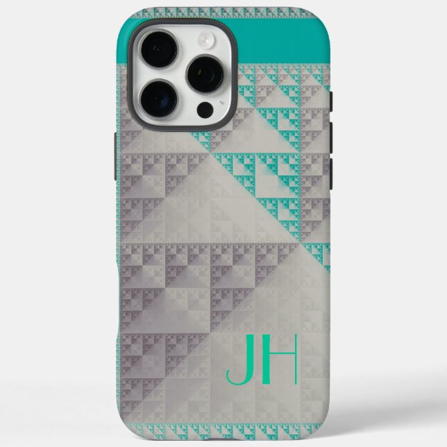 Geometric Patterns & Custom Monogram Case-Mate iPhone Case (Back)