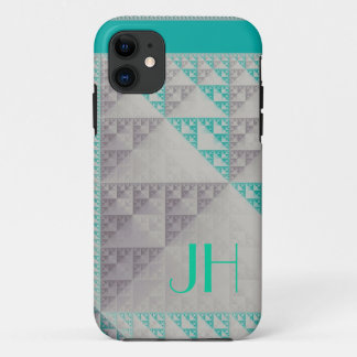 Geometric Patterns & Custom Monogram iPhone 11 Case