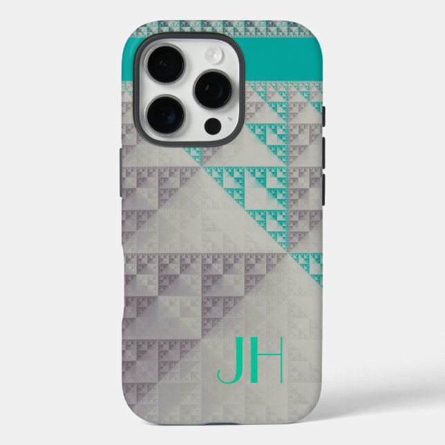 Geometric Patterns & Custom Monogram Case-Mate iPhone Case (Back)