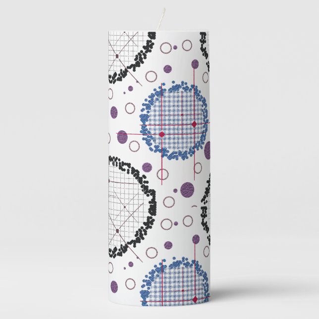  Geometric Patterns for Modern Design Pillar Candle (Front)