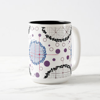 Geometric Patterns for Modern Design Two-Tone Coffee Mug