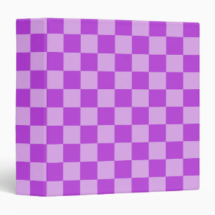 Geometric Patterns in Purple and Light Purple 3 Ring Binder