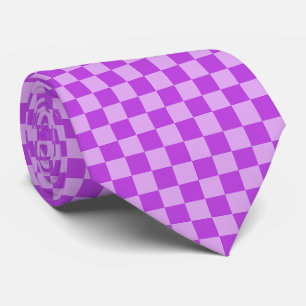 Geometric Patterns in Purple and Light Purple Neck Tie