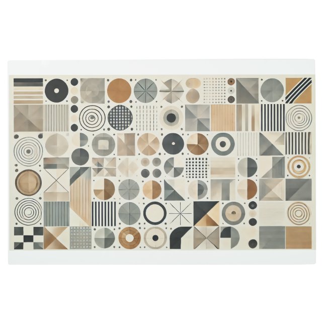 Geometric Patterns Metal Print (Front)