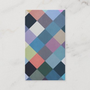 Geometric Patterns | Multicolor Blocks Business Card by geometric_patterns at Zazzle