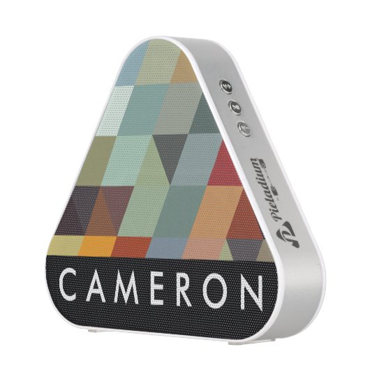 Geometric Patterns | Multicolor Triangles Bluetooth Speaker (Left)