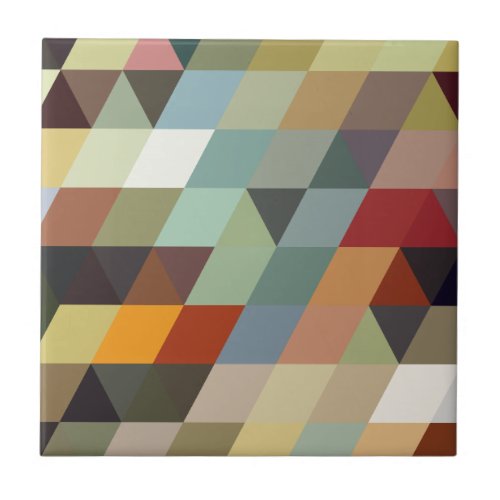 Geometric Patterns  Multicolor Triangles Tile