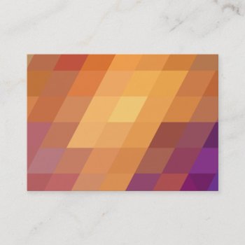 Geometric Patterns | Orange Parallelograms Business Card by geometric_patterns at Zazzle