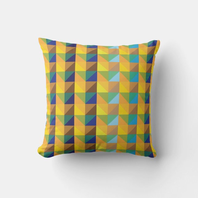 Geometric patterns throw pillow (Front)