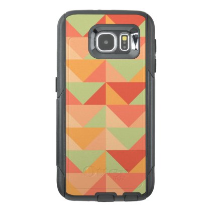 Geometric Peach Teal Modern Colorful Pattern OtterBox Samsung Galaxy S6 Case