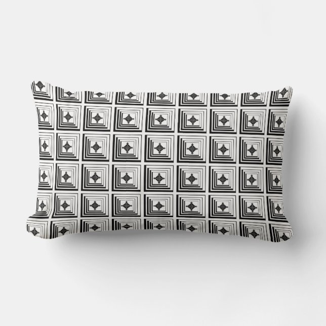 Geometric Pendant Pattern Lumbar Pillow (Front)