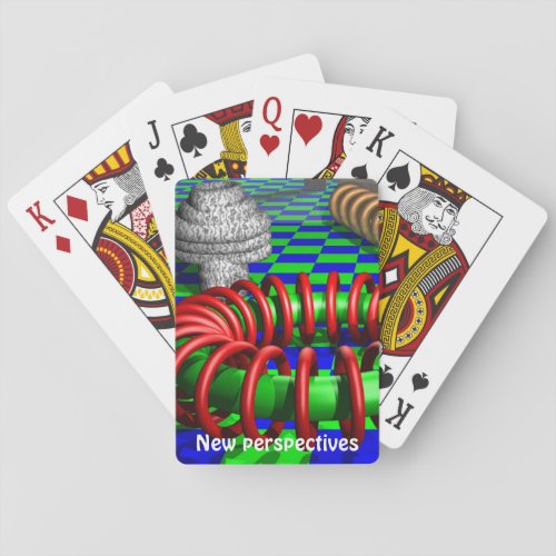 Geometric Perspective Abstract Optical Illusion Playing Cards