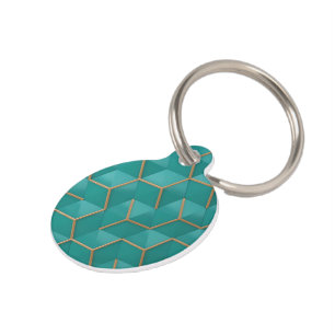 geometric pet ID tag