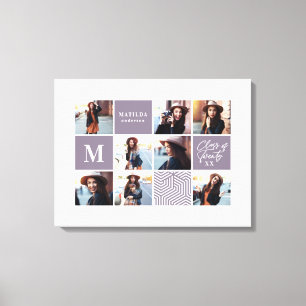 Geometric photo graduation personalized gift canvas print