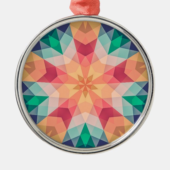 Geometric Photography Geometric Art Design Metal Ornament (Front)
