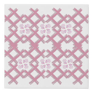 Geometric Pin pattern nursery Modern butterflies Faux Canvas Print