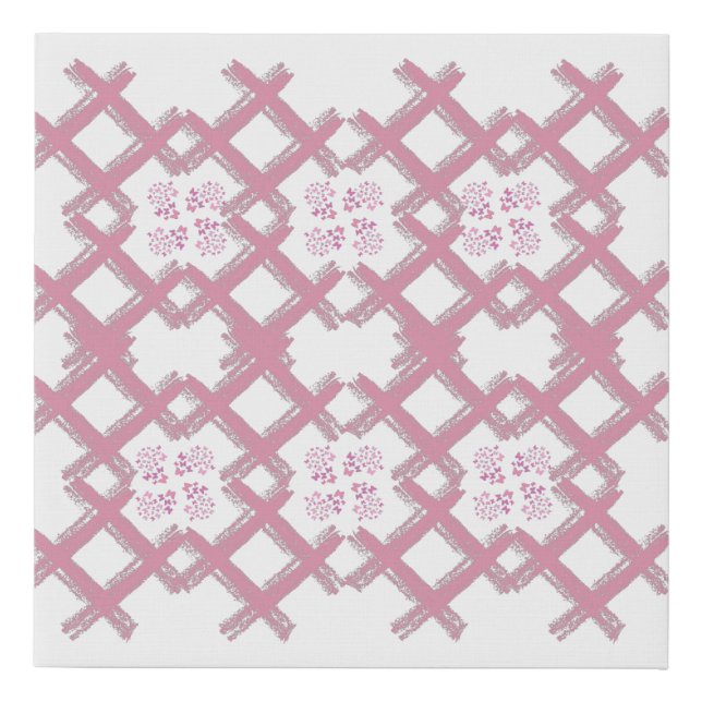 Geometric Pin pattern nursery Modern butterflies Faux Canvas Print (Front)