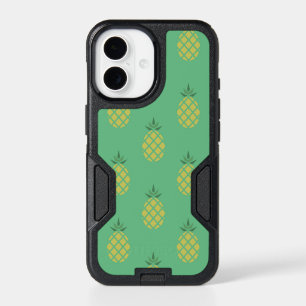 Geometric Pineapple Pattern on Green iPhone 17 Case