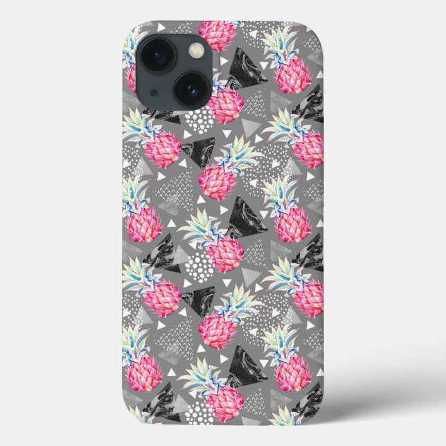 Geometric Pineapple Textured Pattern Case-Mate iPhone Case (Back)