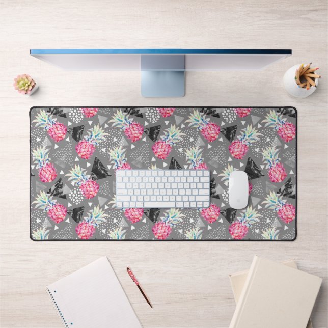 Geometric Pineapple Textured Pattern Desk Mat (Office 1)